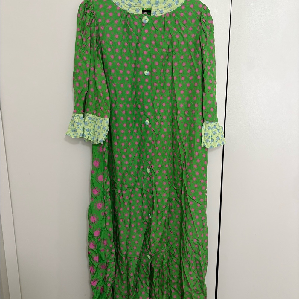 CeliaB Green and Pink Sunburst Dress